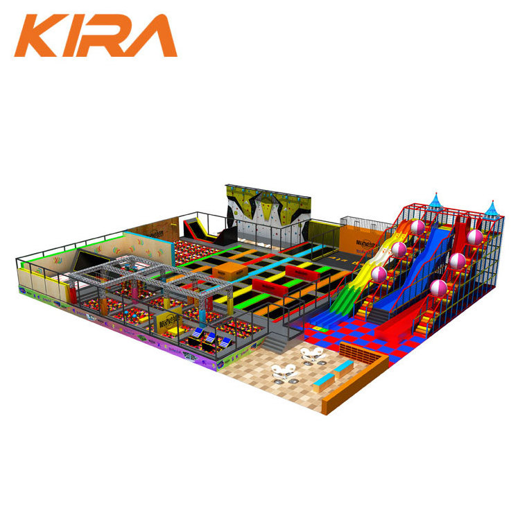 Customized Theme Amusement Park Equipment Trampoline Park indoor with foam pit