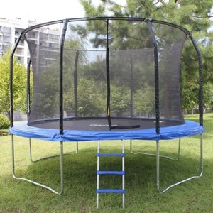 Kids play ground equipment outdoor mini 14ft 15ft 16ft trampoline with enclosure net