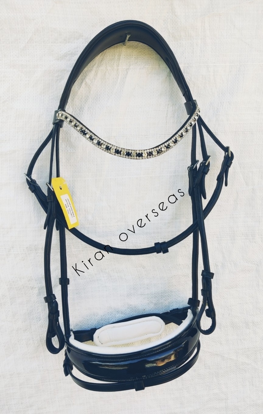 leather bridle made of indian harness leather drum dryed leather for horse wear horse riding equestrian handmade high quality