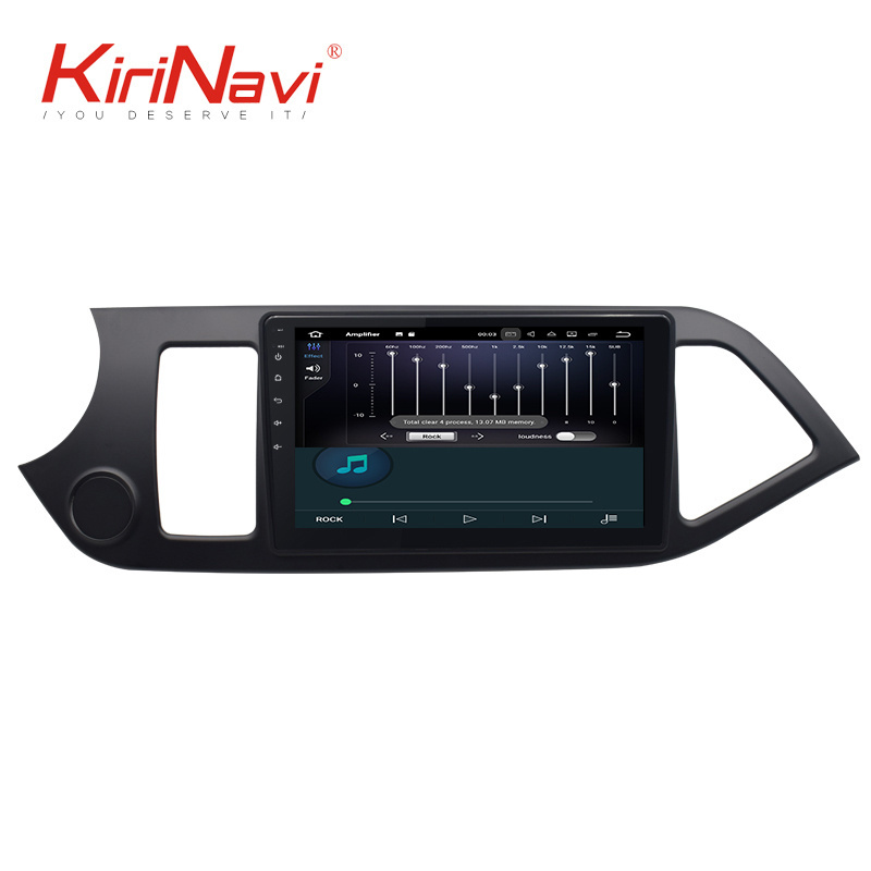 KiriNavi android 10.0 9'' car radio gps navigation system for Kia Picanto 2011 - 2016 touch screen car dvd with 2 din autoradio