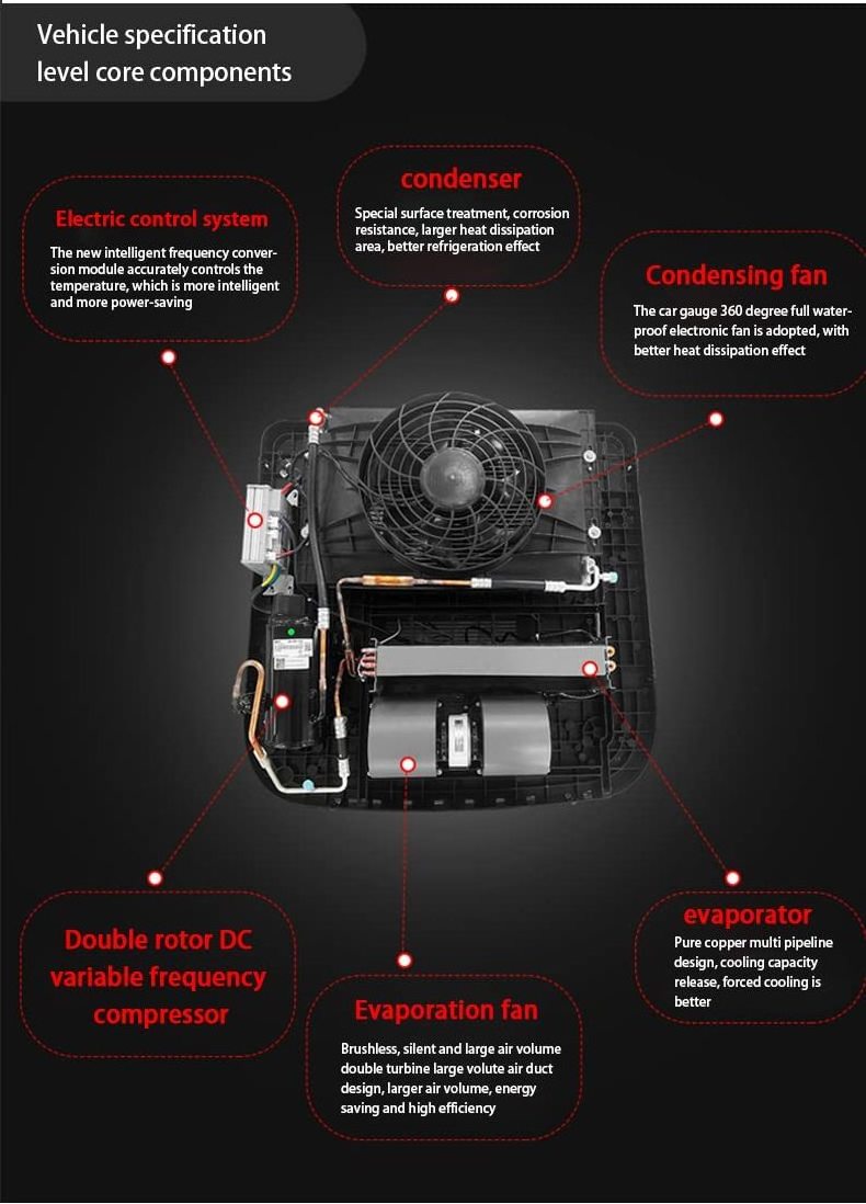 Electrical Car rv ac unit 12 volt ambulance roof truck mounted Air Conditioner