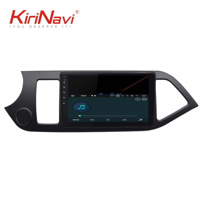 KiriNavi android 10.0 9'' car radio gps navigation system for Kia Picanto 2011 - 2016 touch screen car dvd with 2 din autoradio