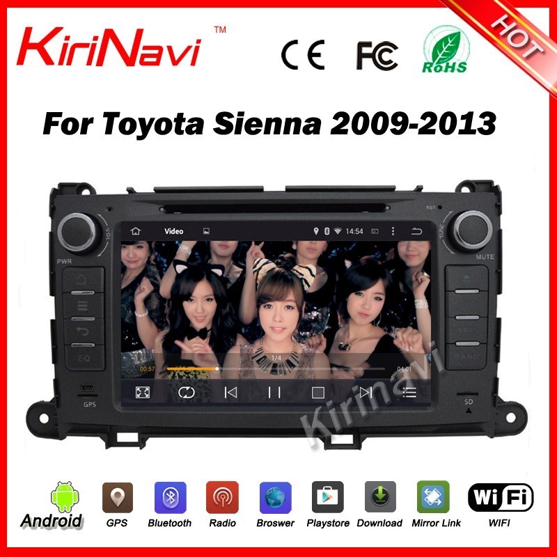 Kirinavi WC-TS8216 android 10.0 car multimedia for toyota sienna 2009 - 2013 car gps navigation system radio stereo wifi & 3G