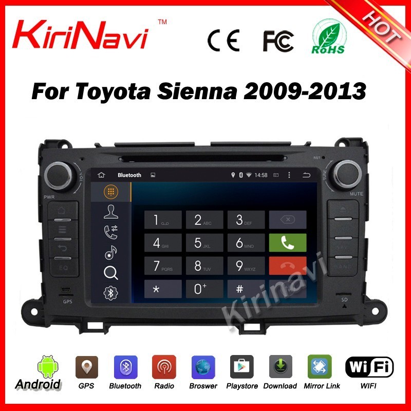 Kirinavi WC-TS8216 android 10.0 car multimedia for toyota sienna 2009 - 2013 car gps navigation system radio stereo wifi & 3G