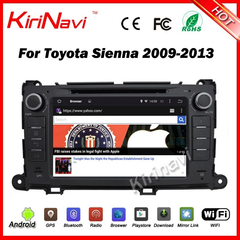 Kirinavi WC-TS8216 android 10.0 car multimedia for toyota sienna 2009 - 2013 car gps navigation system radio stereo wifi & 3G