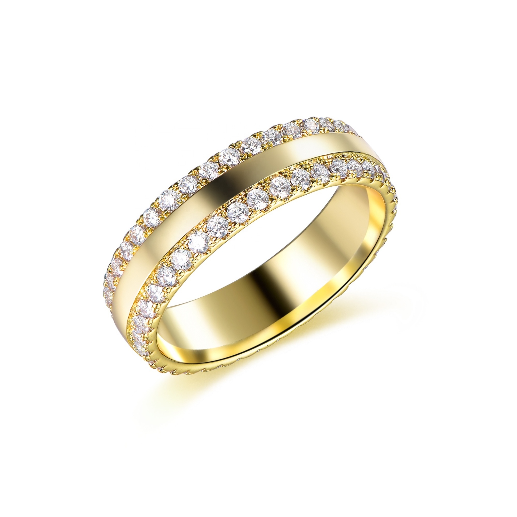 14k pure gold rings 5925 gold silver diamond ring wedding gold ring for women