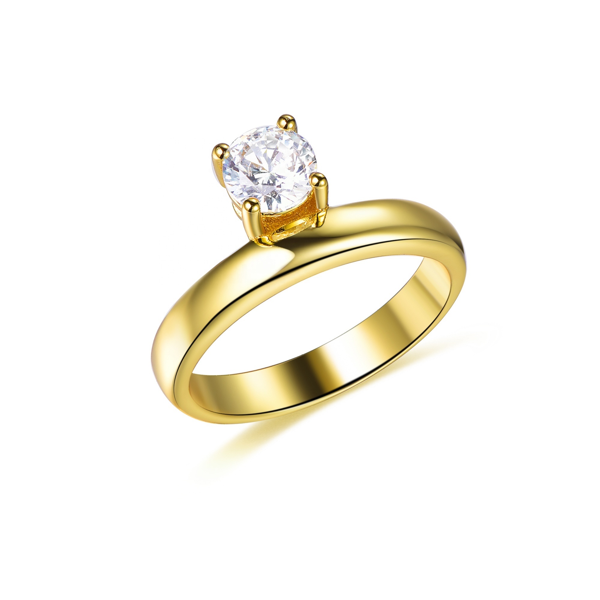 anillo de oro de 18k zircon ring 18k gold ring woman jewelry silver wedding band gold plated wedding rings