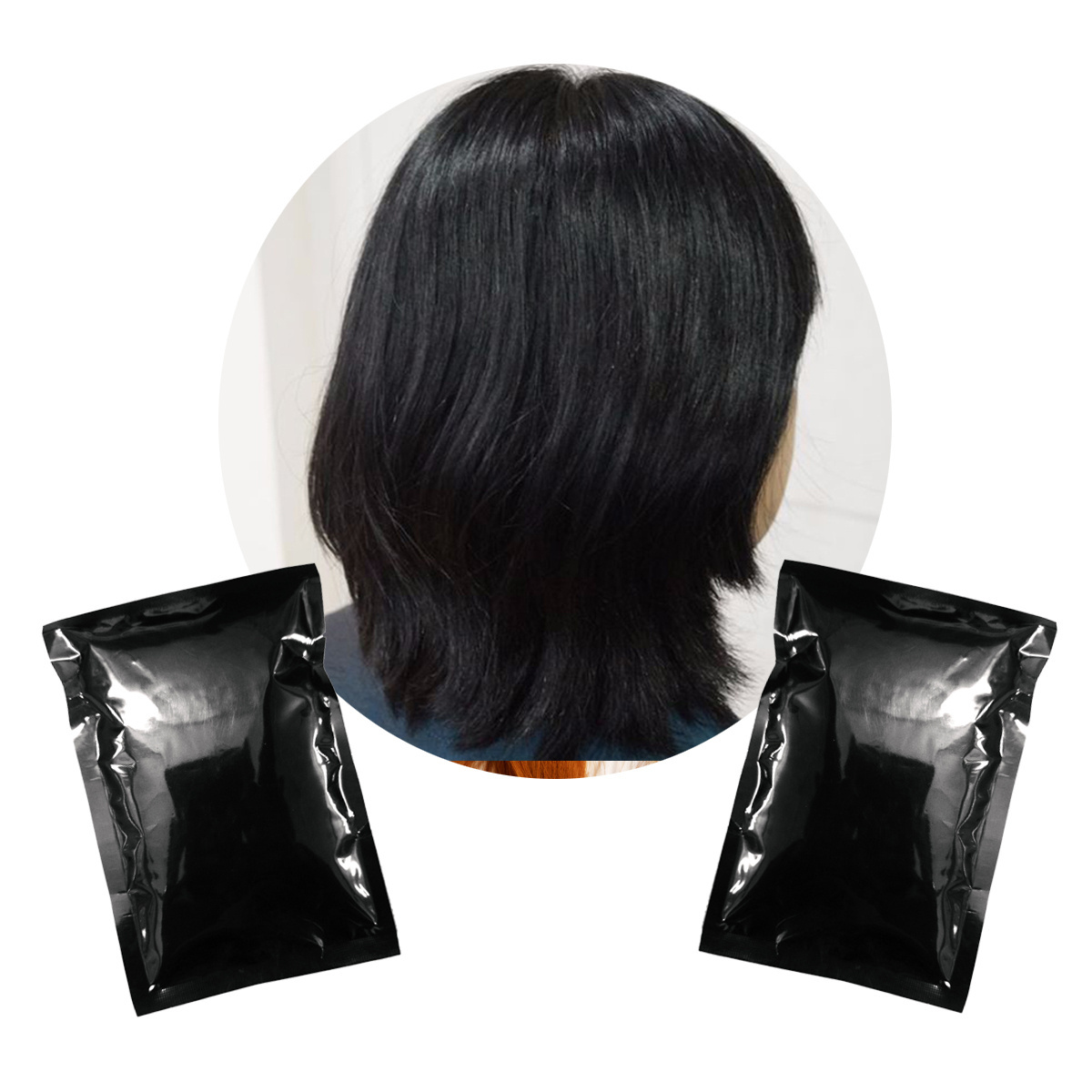 Semi Permanent Black Henna Hair Color Instant Result Long Lasting Henna Based Hair Color for 100% Grey hair Coverage