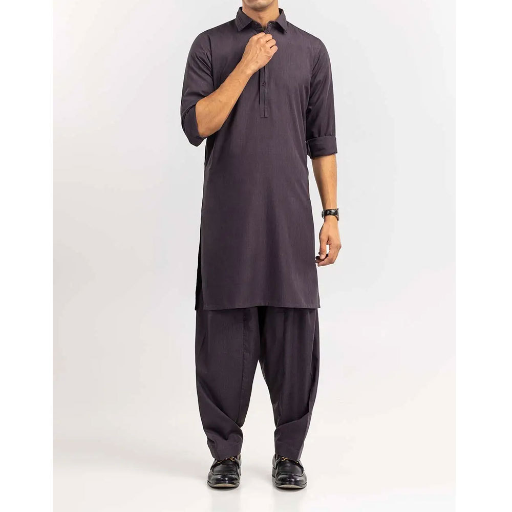 High Quality Latest Design Islamic Muslim Clothes Men Shalwar Kameez With Side Pockets Salwar Kameez Suits