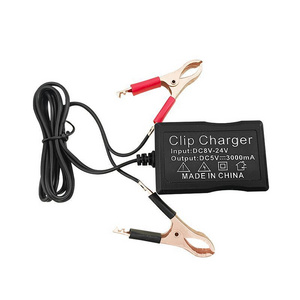 3 USB DC 12-24V 3A clip charger DC battery charger