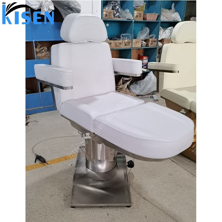 Kisen Electrical Beauty Salon Spa Massage Adjustable Treatment Facial Beauty Bed 4 Motors Rotation Function Dental Clinic Bed