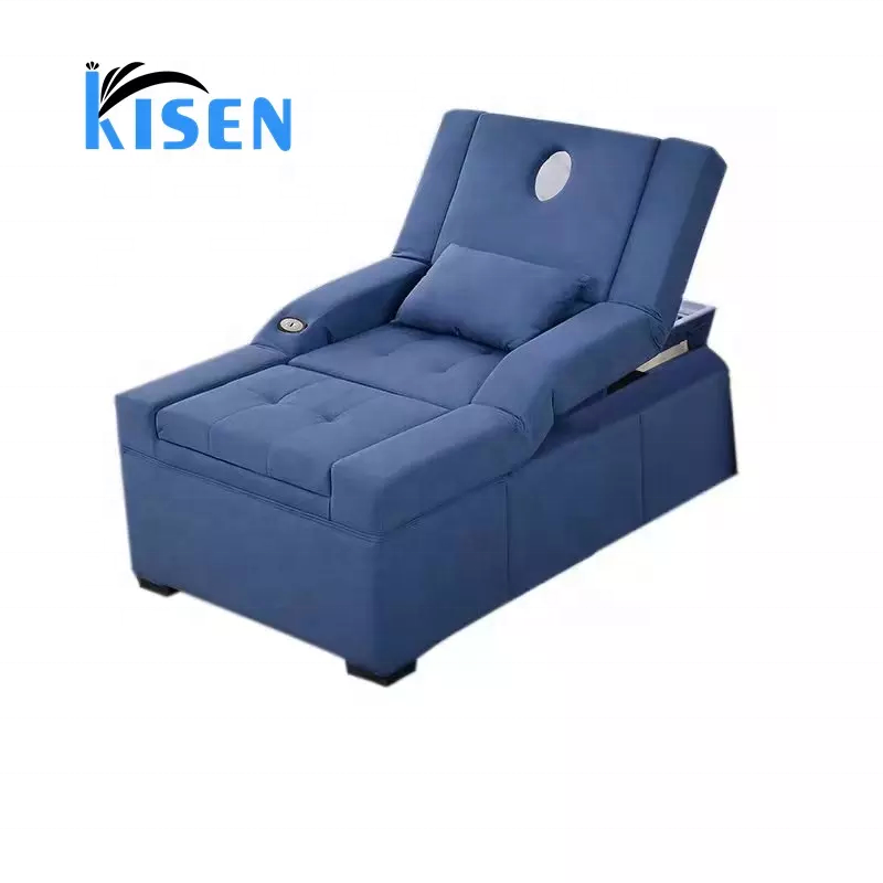 Kisen 2024 Newest Equipment Foot Spa Chair High Quality Salon Shampoo Bed Furniture Foot Spa Pedicure Chairs Luxury for Sale