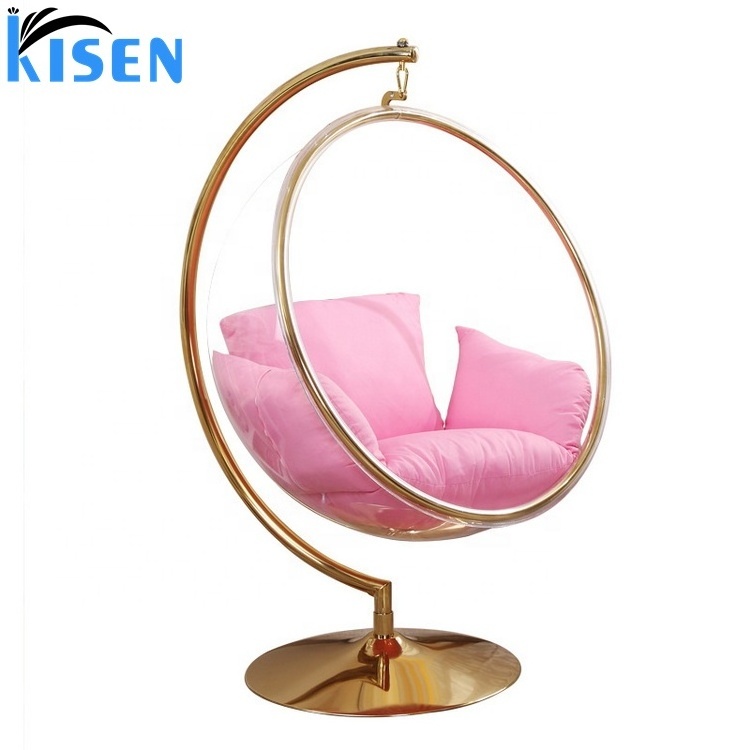 Lazy swing transparent net red glass ball birds nest hanging basket home indoor punching bubble chair