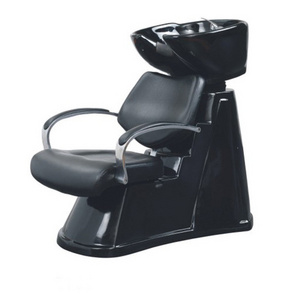 Kisen hot selling beauty salon black brown pink shampoo chair bed hair washing for barber shop salon furniture