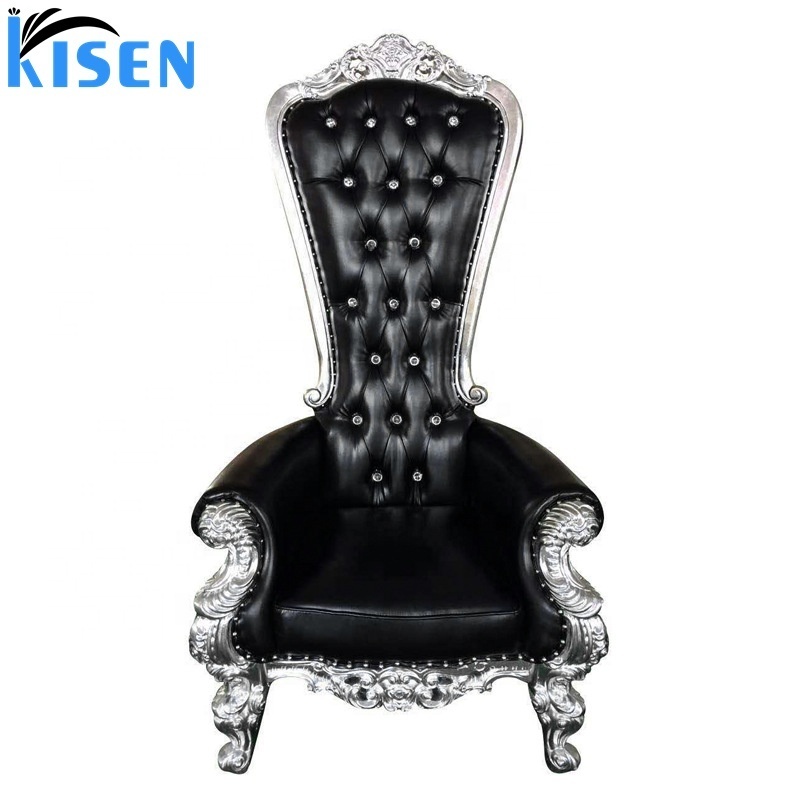 Kisen Luxury Purple Yellow Throne Spa Pedicure Chair High Back No Plumbing Custom Color With Foot Bath Bowl For Salon