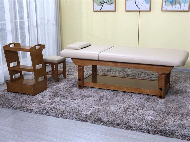 Kisen high end beauty bed qualitative cotton design all steel base massage table with face hole for beauty salon