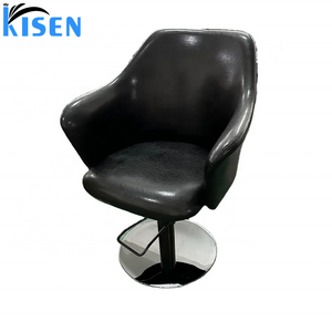 Kisen Chinese factory sale cheap equipment sets salon chairs and classic barbershop furniture black styling chair