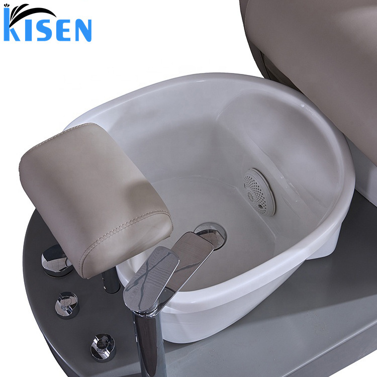 Kisen modern luxury beauty salon equipment reclining massage manicure chair foot spa chair pedicure sofa for sales