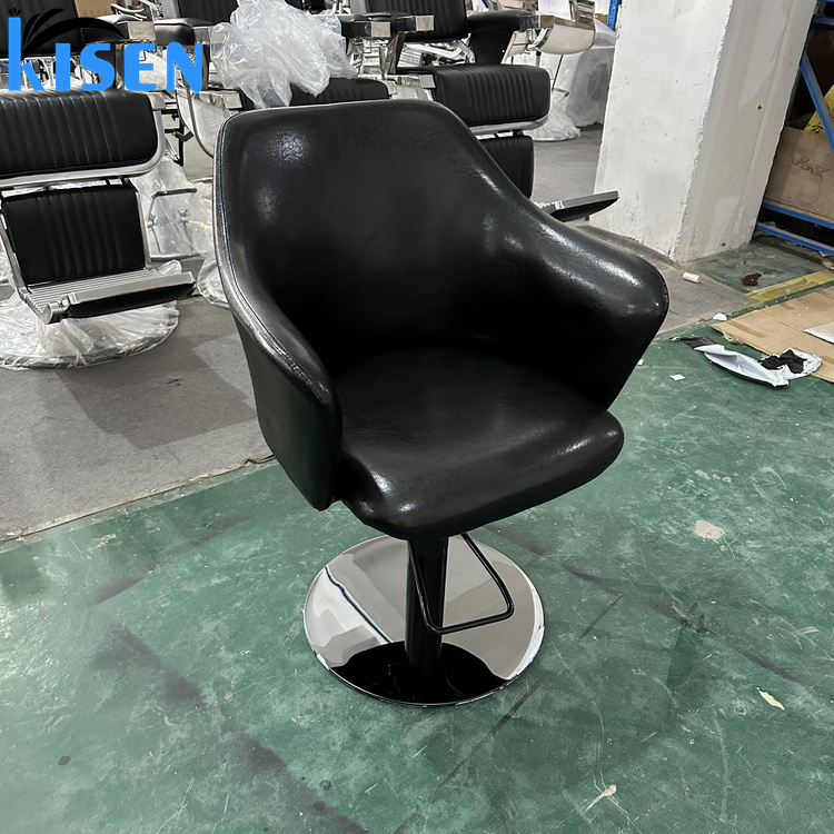 Kisen Chinese factory sale cheap equipment sets salon chairs and classic barbershop furniture black styling chair