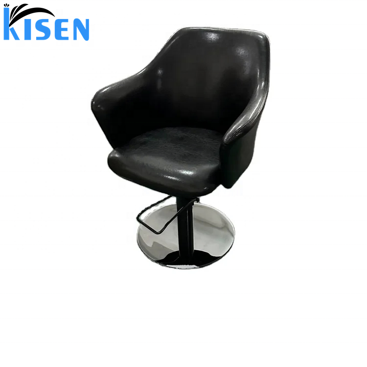 Kisen Chinese factory sale cheap equipment sets salon chairs and classic barbershop furniture black styling chair