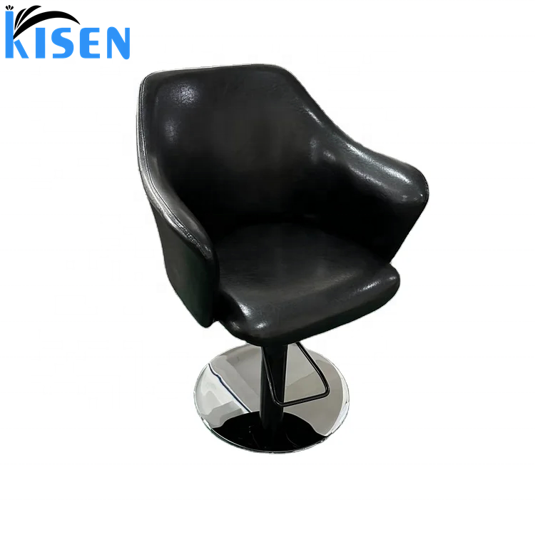 Kisen Chinese factory sale cheap equipment sets salon chairs and classic barbershop furniture black styling chair