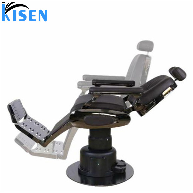 Kisen Folding Barber Chair Facial Beauty Reclining Hydraulic Portable Barber Chairs Durable Electric Used Barber Chair