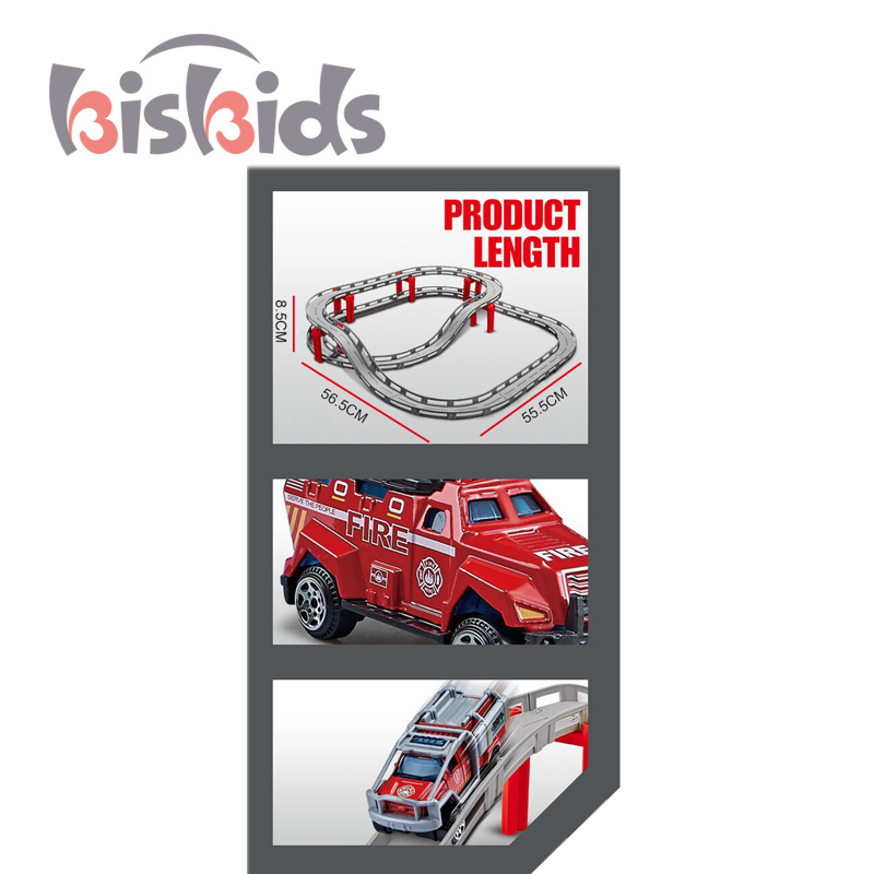 32PCS 1:64 Die Cast Model Car Slot Race Cars Toys Fire Truck Toy for Kids Electric Engineering Rail Track  Train Toy set