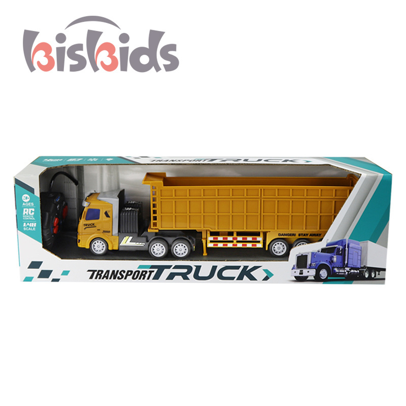 1:48 4CH Rc City Transport Container  Toys Construction Vehicles Dump Truck With Light Carrier Transport Truck  For Children