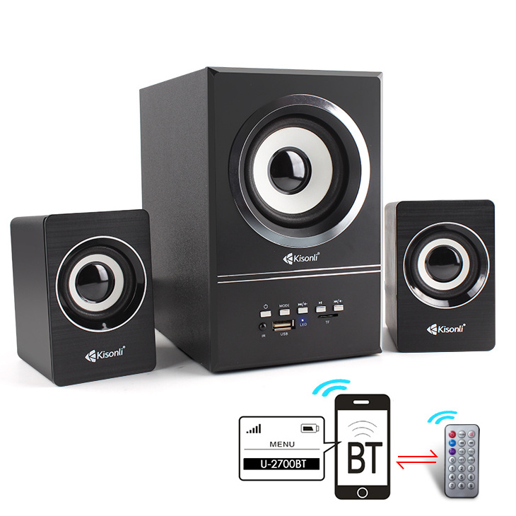 Kisonli Speaker U-2700BT speakers blue tooth big usb stereo speaker