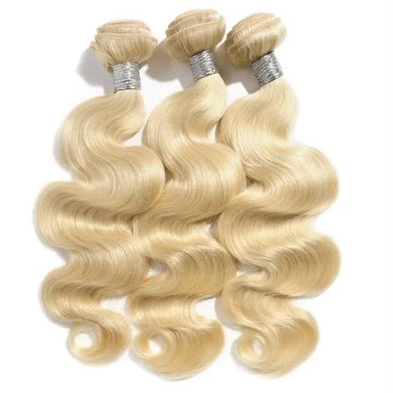 Unprocessed 613 Raw Virgin Blonde Hair Bundles Curly Hair Extension Bundle Human Hair Weave