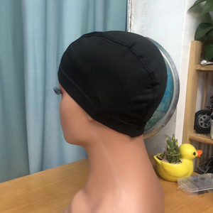 Black Stretchable Elastic Mesh Wig Cap Spandex Bonnet Perruque Dome Wig Cap For Wearing Wig Accessories