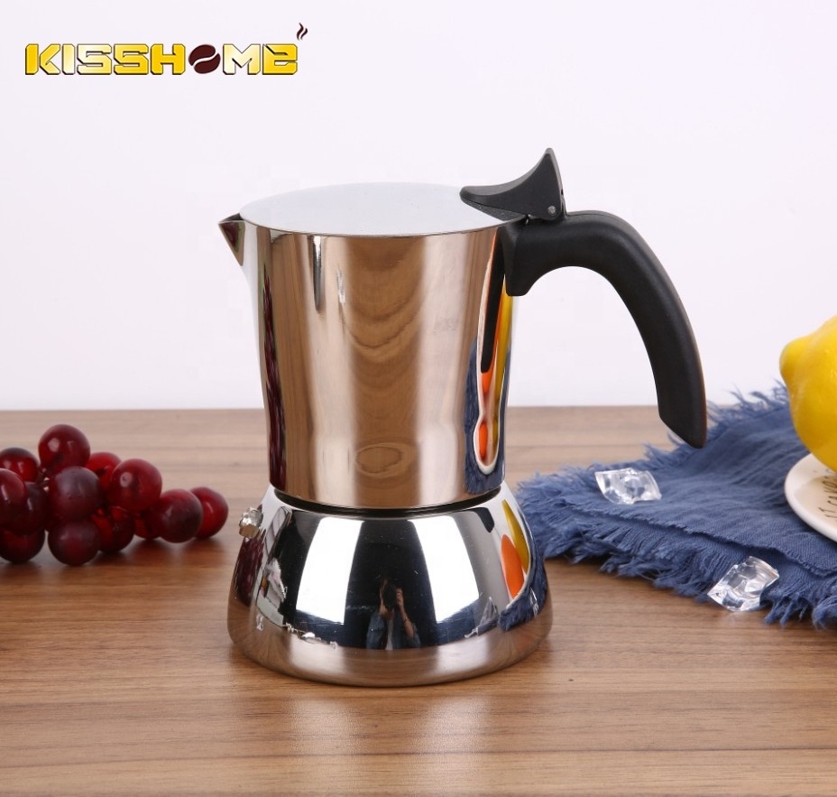 Moka Cafetera Espresso Accessories Portable Espresso Coffee Maker High Quality Stainless Steel 4 Cups Coffee Mocha Coffee Pot