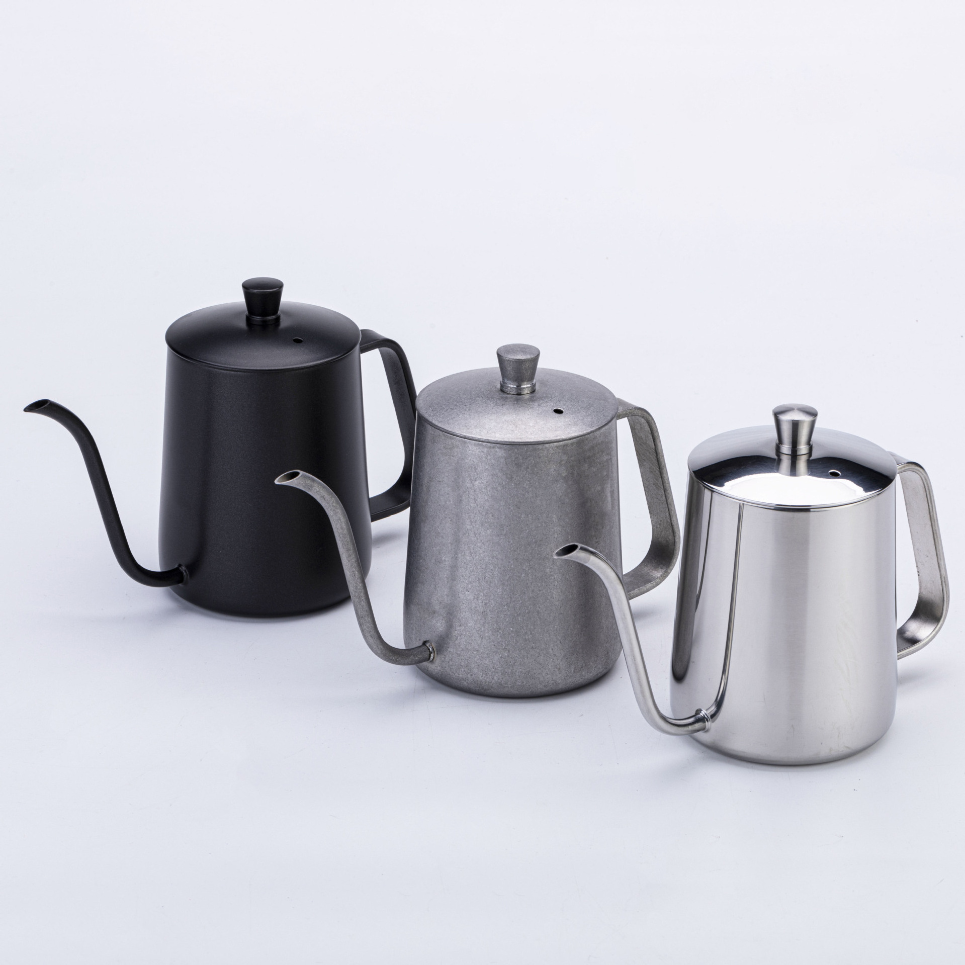 Long Spout Over Hand Drip Pot 350ml 400ml 600ml Kettle Mouth Hotel Travel Camping Tea Gooseneck Stainless Steel Coffee Kettle