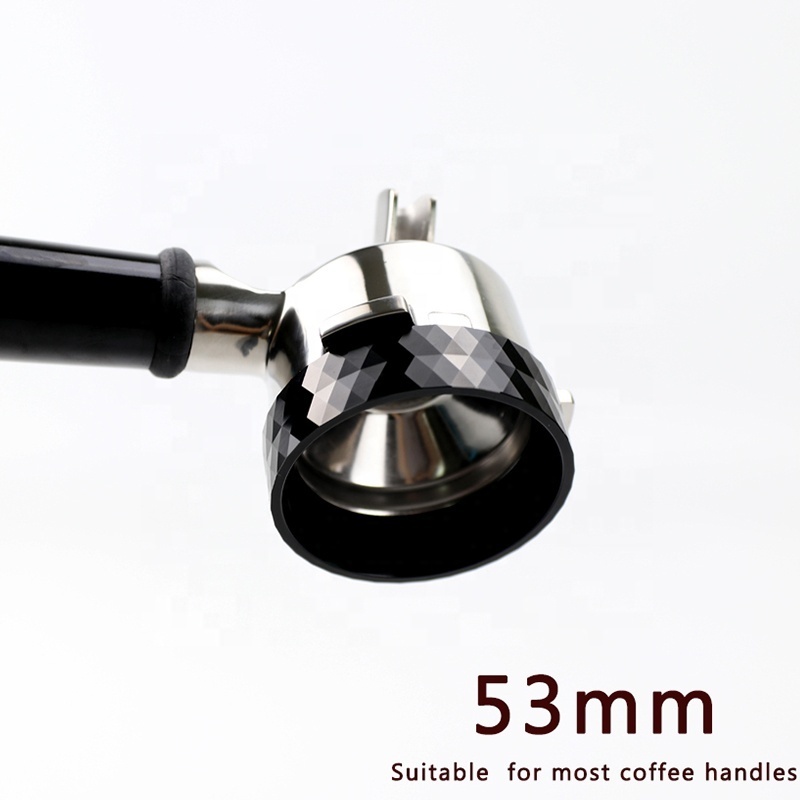 Black Durable Coffee Accessories Shop Wholesale Espresso Machine For Delonghi Aluminum Alloy Magnetic Funnel 51Mm Dosing Ring