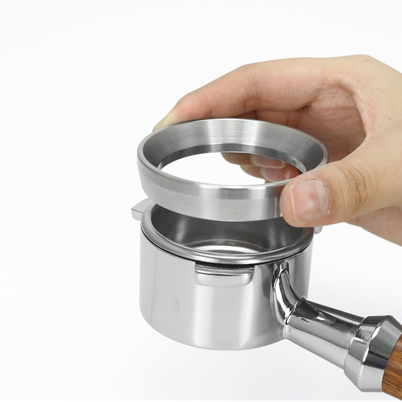 Custom Aluminum Alloy 51Mm 53Mm 58Mm Intelligent Espresso Accessories Magnetic Dosing Funnel Coffee Dosing Ring