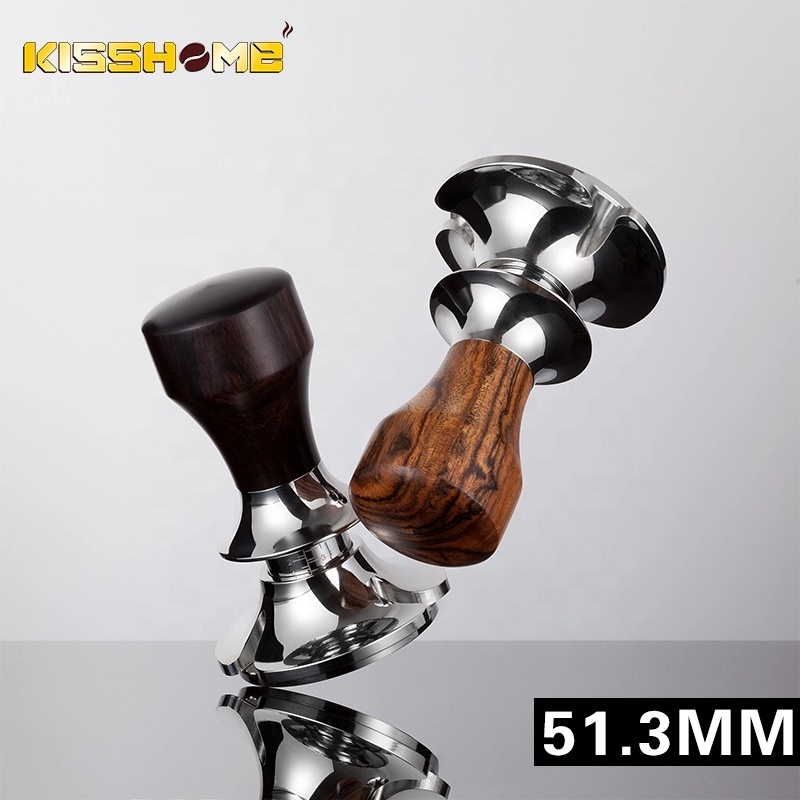 Coffee accessories tools Stainless Steel Manual Pressing Coffee Spring 51Mm 53Mm 58Mm Flat Base Espresso Tamper With Spring