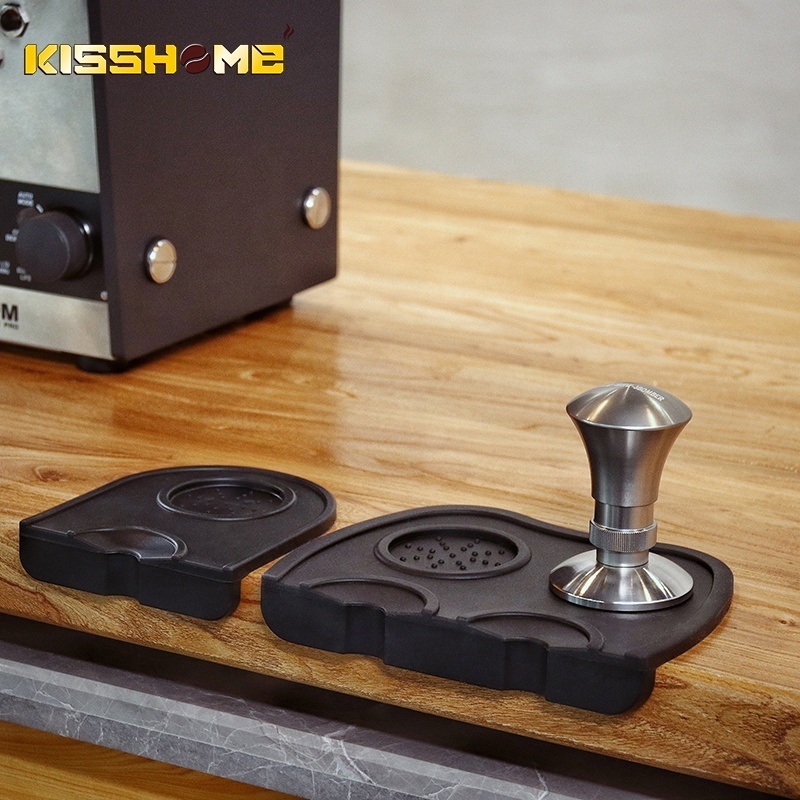 Silicone Bar Black Barista Tools Accessories Pad Corner Espresso Tools Coffee Grinder Pad Coffee Tamper Mat