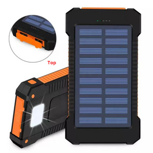 Outdoor Sport Waterproof LED Flashlight Solar Powerbank 20000mAh Powerbank 20000 Smart Power Bank 20000mAh Powerbank Solar Power