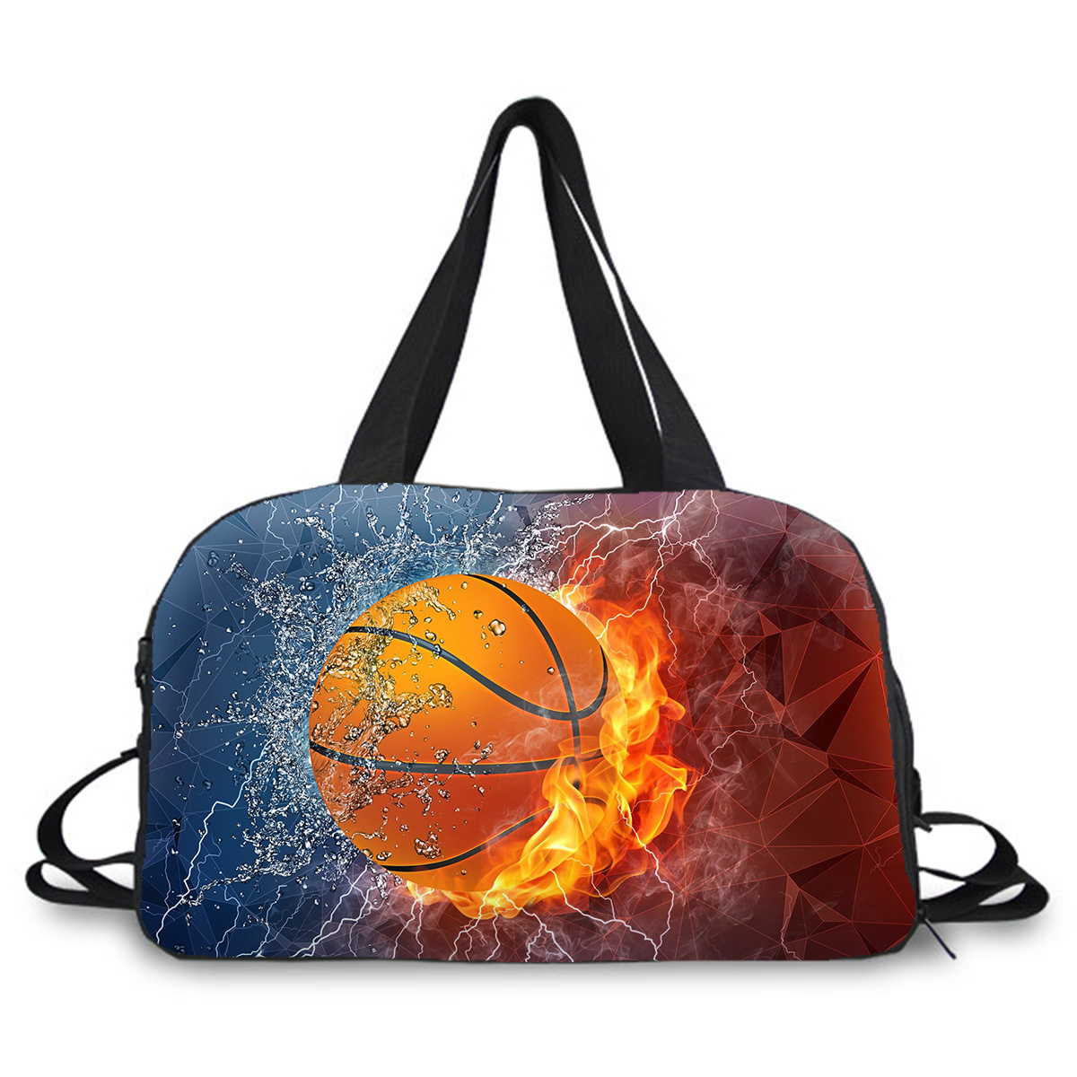 Oem duffle bag sublimation custom print new style duffle bag with side compartment