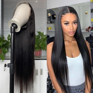 30 32 34 36 38 40 50 inch Human Lace Frontal Wig  Straight Virgin Brazilian Lace Front Natural Human Hair Wigs For Black Women