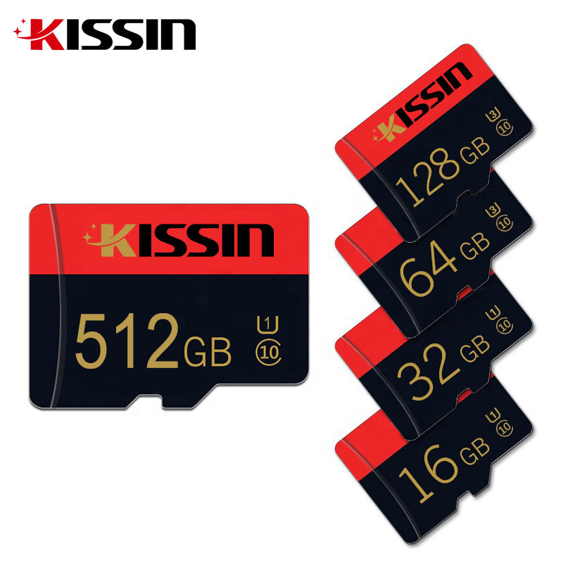 KISSIN High Speed Micro TF SD Card 128 GB 64GB 256GB Mini Memory Cards Class 10 U3 SD Card 32GB for Phone