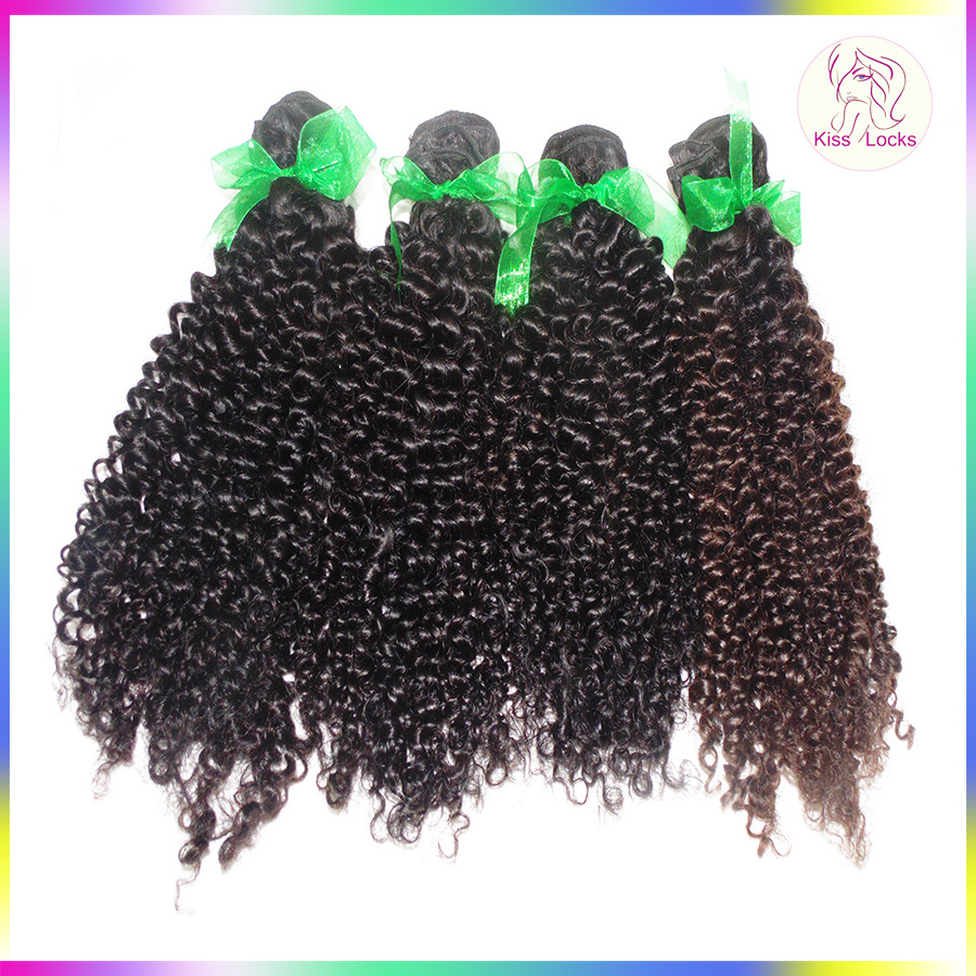 Natural brown Afro Kinky Curly Hair Weaving Unprocessed Cambodian Raw Virgin Human Hair