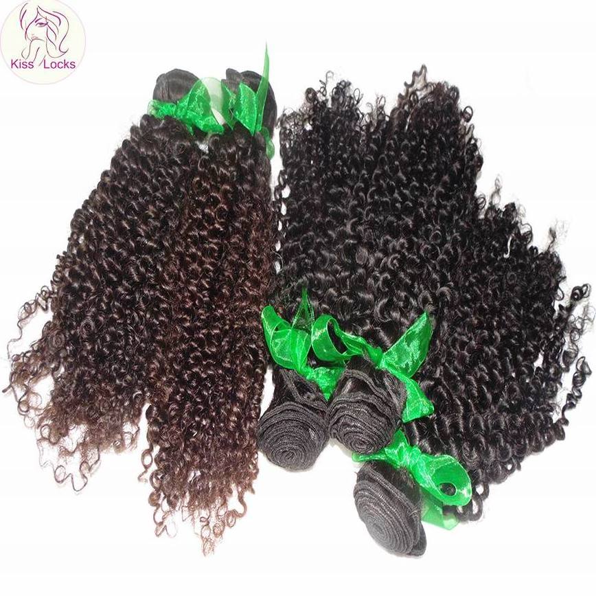 Natural brown Afro Kinky Curly Hair Weaving Unprocessed Cambodian Raw Virgin Human Hair