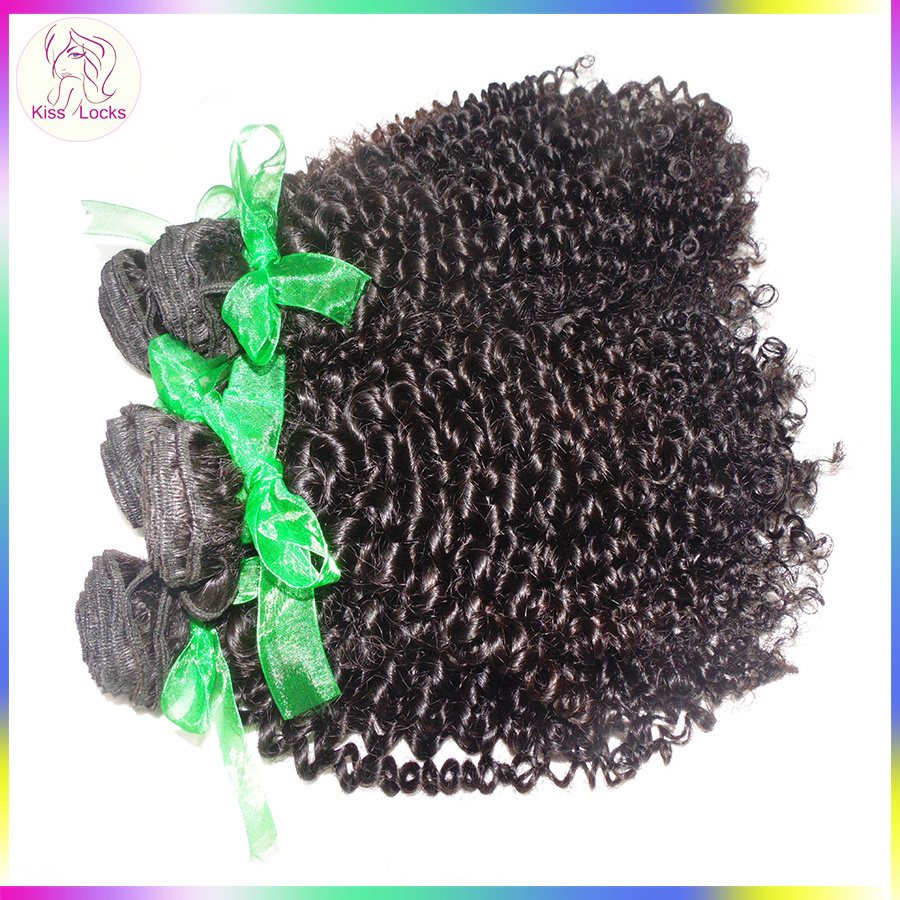 Natural brown Afro Kinky Curly Hair Weaving Unprocessed Cambodian Raw Virgin Human Hair