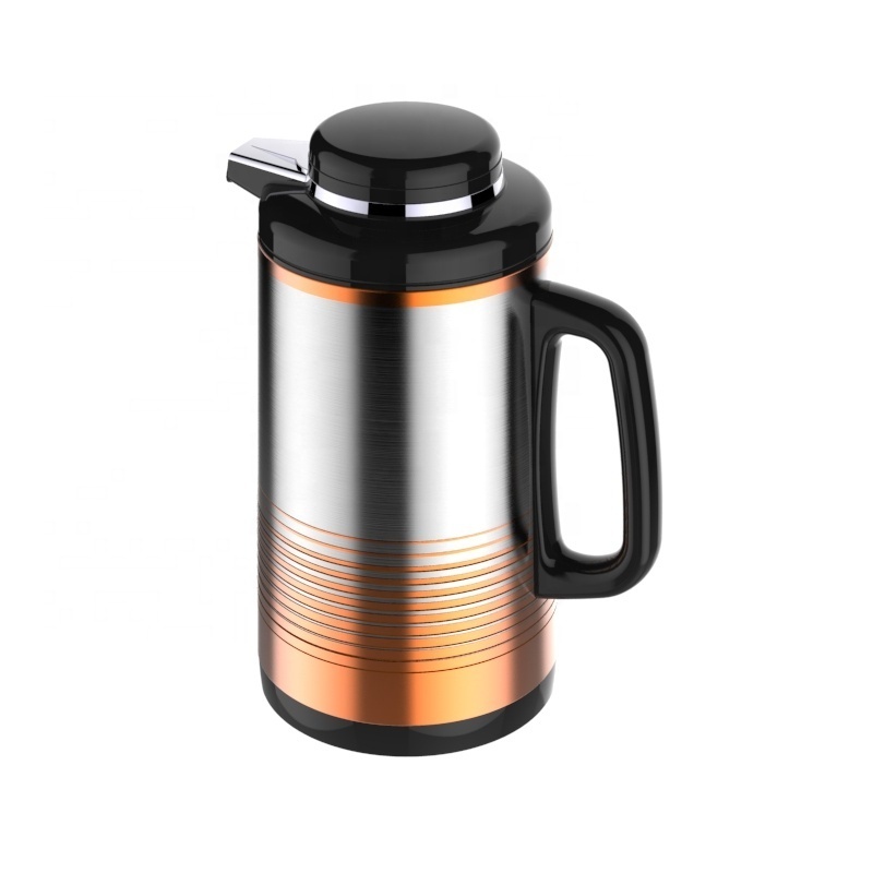 Thermal Insulated Carafe Vacuum Jug Stainless Steel Shell Glass Inner Coffee Milk Tea Pot Keep Cold Water Double Wall Thermos