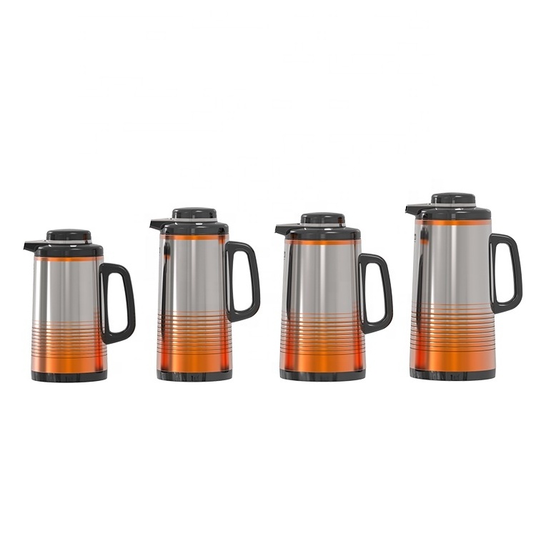 Thermal Insulated Carafe Vacuum Jug Stainless Steel Shell Glass Inner Coffee Milk Tea Pot Keep Cold Water Double Wall Thermos