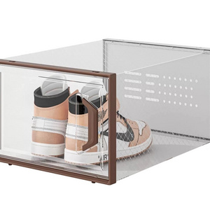 Simple modern shoe cabinet multi-layer shoe rack storage bamboo shoe cabinet