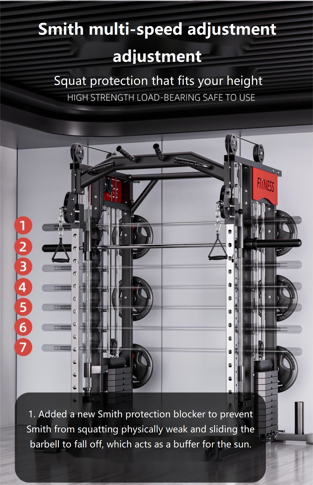 cheap mikolo fitness gear smith machine 2023 multi functional mutli function station