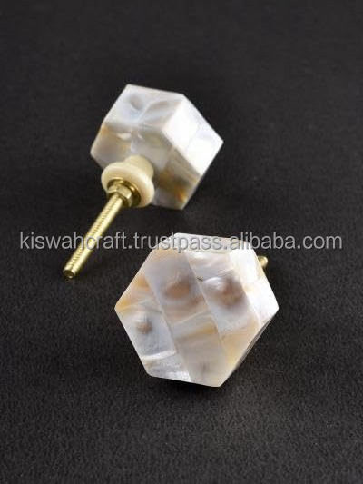 Solid Marble Modern Luxury Stone Marble Handle European Style Knob Cabinet Drawer Wardrobe Door Knob