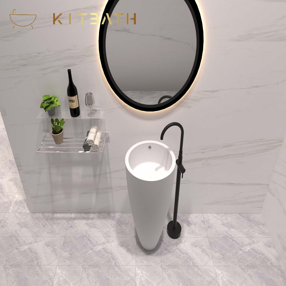 High Grade Sink Bathroom Wash Basin Popular Modern Design Standing Basin High Durability Vanity With Sink